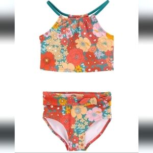 NWT Carter's 2 Piece Tankini Floral Swimsuit 5 UPF 50